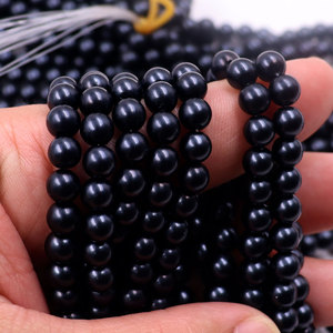 Perles rondes mates imitation perle de 4/6/8 mm, perles en verre avec trous, de couleur, certifiées grade A, pour projets de bricolage, vente en gros - Product Image 1