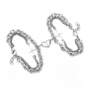Ensemble <span class=keywords><strong>de</strong></span> bracelets avec pendentif en forme <span class=keywords><strong>de</strong></span> cœur étoilé personnalisable <span class=keywords><strong>pour</strong></span> hommes, femmes, couples, bijoux, cadeaux - Product Image 1