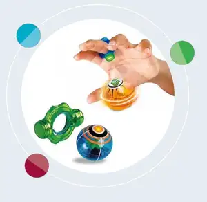 Plastik parmak top Fidget Magneto küre oyuncak tam renkli döner lamba