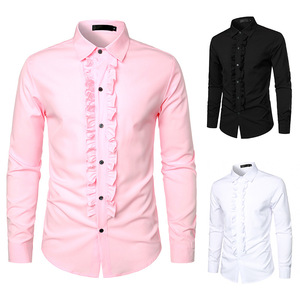 Camicie da <span class=keywords><strong>uomo</strong></span> gotiche Steampunk da pirata camicie medievali rinascimentali vittoriane ricamate arruffate camicia da <span class=keywords><strong>uomo</strong></span> Costume da festa Homme - Product Image 2