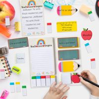 Cadeau de remerciement pour les enseignants, ensemble de notes autocollantes, bloc-notes mignon en forme de pomme, fournitures de bureau pour la rentrée scolaire
