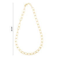 Collier chaîne à maillons martelés Heritage, chaîne ovale texturée dorée, bijou audacieux et élégant au style moderne pour femme