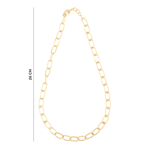 Heritage Hammered Link Chain <b>Necklace</b> Textured Oval Gold Tone Chain Bold <b>Statement</b> Jewelry Modern Elegant Style for Women - Product Image 4