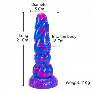 Consolador Anal grande al por mayor monstruo realista 8,26 pulgadas consolador de succión fuerte tapón Anal - Product Image 6