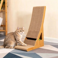 Arbre à chat FIRSTWELL de luxe moderne en carton ondulé, hauteur 60 cm, montage facile, design personnalisable, emballage carton mignon