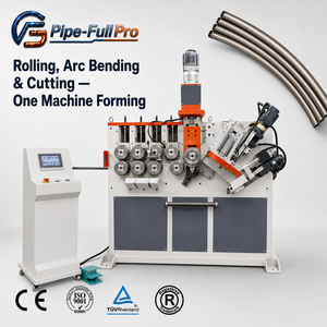 CNC Tube Rolling <b>Bending</b> <b>Machine</b> for HVAC Spiral Duct Round Square Rectangular Stainless Steel Pipe Ring Circle Cutting Forming - Product Image 1