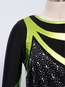 Ropa de Práctica de Danza al por Mayor para Niños de 6 a 16 Años, Traje de Patinaje Artístico con Parches Metálicos para Gimnasia y Danza - Product Image 3