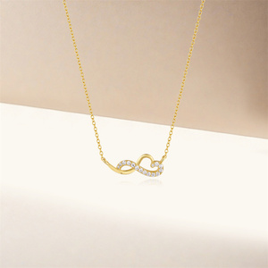 <b>CANNER</b> Trendy 925 Sterling Silver Zircon Stone Mobius Heart Shape Necklace Wholesale - Product Image 3