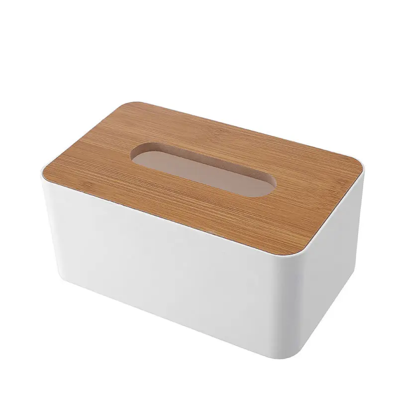 Hot Sale Wooden Cover Paper Storage Tissue Box Solid Wood Napkin Towel Holder Case Paper Dispenser for Home