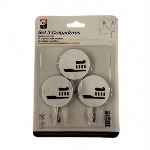Set 3 Colgadores 2.0kg Wall Hooks For Home Use - Product Image 1