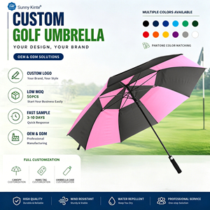 Parapluie de <span class=keywords><strong>golf</strong></span> noir et rose à <span class=keywords><strong>prix</strong></span> d'usine, robuste et durable, avec logo personnalisé, taille, couleur et design sur mesure, idéal pour les voyages et comme cadeau pour homme - Product Image 1