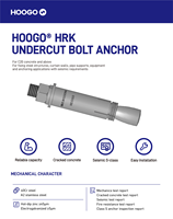 Ancrage sous-coupe HRK de qualité sécurité avec tête hexagonale en acier au carbone, finition galvanisée à chaud pour projets de fixation structurelle