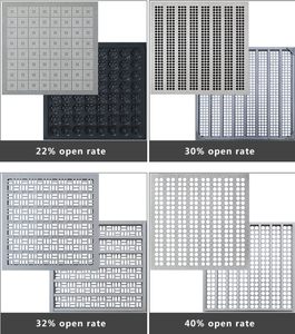 Tấm Lưu lượng không khí 22% 70% thép bền đục sàn nâng trung tâm dữ liệu hiện đại phòng máy chủ tò<span class=keywords><strong>a</strong></span> nhà văn phòng - Product Image 4