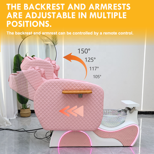 Üretici lüks pedikür Spa masajı sandalyeler tabanı ile renkli ışıklar Pipeless hiçbir sıhhi tesisat pedikür sandalyesi tırnak salonu için - Product Image 4
