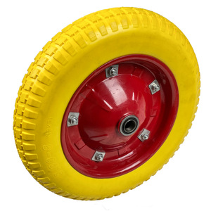 ยางโฟมโพลียูรีเทน 3.00-8 สีเหลือง สำหรับรถเข็นมือ ใช้ในอุตสาหกรรม - Product Image 1