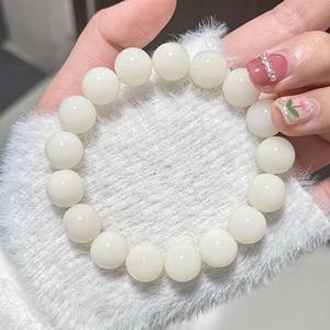 Boutique Naturelle Blanc Jade Bodhi Racine Papillon Bracelet rare Violet Dégradé Chapelet Bodhi Perles de Prière Bracelet - Product Image 3