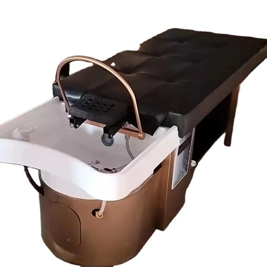 Champú headspa pelo eléctrico portátil spa tazón cama salón cabeza masaje circulación de agua terapia curva superficie