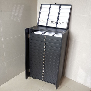 Exhibition Display case portable rollet glasses cabinet showcase eyeglasses suitcase storage box optical shop furniture
