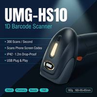 Escáner de Código de Barras USB CCD 1D UMG-HS10 Económico y Portátil ±60 °   Ángulo para el punto de pago de la tienda de belleza