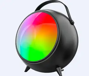 4英寸RGB七彩灯迷你扬声器无线户外超级派对蓝牙便携式扬声器