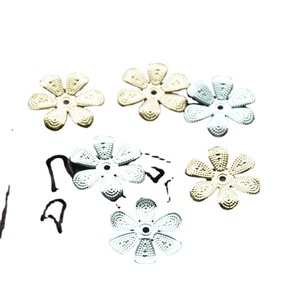 <b>Copper</b> Flower Charms 16-17mm Gold Silver Plated For Hair <b>Ornaments</b> Hanfu Jewelry DIY Accessories - Product Image 5