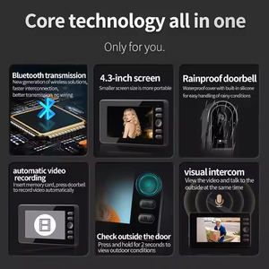 4.3-inch màn hình thông minh <span class=keywords><strong>Wireless</strong></span> Video hệ thống <span class=keywords><strong>intercom</strong></span> chuông cửa máy ảnh với LED Night Vision Fill ánh sáng - Product Image 5