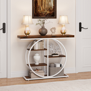 <span class=keywords><strong>Consola</strong></span> Estrecha y Delgada para Entrada o Pasillo <span class=keywords><strong>con</strong></span> Cajón, Mesa Auxiliar Pequeña para Sala de Estar, Mesa de Centro Ocasional para Decoración del Hogar - Product Image 3