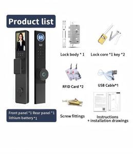 Serrure de porte intelligente Tuya avec caméra, reconnaissance faciale, serrure de porte intelligente biométrique avec logiciel et SDK gratuits de Silver Hotel Lock - Product Image 5