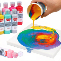 Peintures acryliques fluides en gros 2026 – 100 ml/bouteille – Pré-mélangées, haute fluidité, sûres et non toxiques – Peinture à couler pour toile, papier, roches et bois