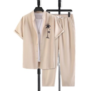 <span class=keywords><strong>Chemise</strong></span> <span class=keywords><strong>homme</strong></span> décontractée à manches courtes imprimé cocotier, taille européenne, polyvalente, boutonnée, <span class=keywords><strong>pour</strong></span> le commerce transfrontalier - Product Image 5