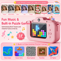 Kamera Foto Anak Mini 1080P HD Kamera Ganda dengan Casing Silikon Filter Kreatif Permainan Puzzle untuk Anak-anak Kamera 28MP Mainan Anak