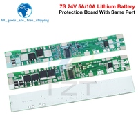 Module de protection BMS 7S 24V 5A 10A pour batterie lithium, pack de batteries, batterie externe et vélo électrique