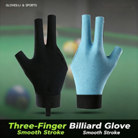 Gant de snooker/billard Nuosenlai pour main gauche, haute élasticité, respirant, léger, anti-humidité, trois doigts exposés