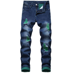 Jeans déchirés pour hommes en gros – Nouvelle collection automne, coupe slim, denim <span class=keywords><strong>noir</strong></span> et bleu, pantalons déchirés et usés pour hommes - Product Image 3