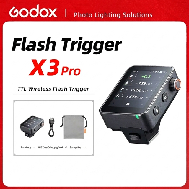Godox X3pro-C/N/S/F Wireless Flash Trigger TTL HSS OLED Touch Screen Transmitter Quick Charge for Sony Canon Fujifilm Nikon