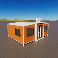 Casa Contenedor Modular Prefabricada de Lujo de 20 pies/40 pies, Fácil de Montar, con Jardín, de Acero, 2 Dormitorios, con Energía Solar