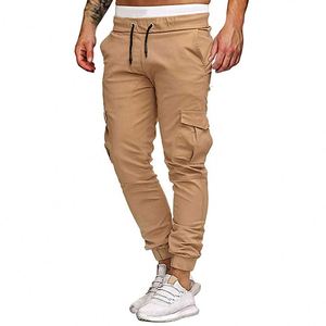 Pantaloni Cargo da Uomo <span class=keywords><strong>con</strong></span> Grandi Tasche <span class=keywords><strong>Laterali</strong></span>, Jogger Sportivi, Colore Kaki - Product Image 5