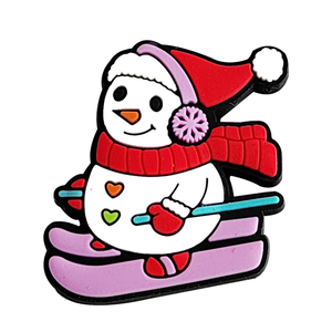 จี้รองเท้าพีวีซีรูปซานต้า กวางเรนเดียร์ มนุษย์หิมะ ดีไซน์ใหม่ ขนาด 2.5-3.5 ซม. ธีมคริสต์มาส สำหรับรองเท้าคล็อก ขายส่ง - Product Image 6