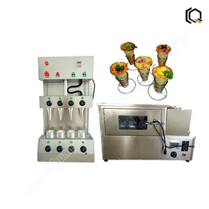 Automatic Pizza Cones Making Machine 4 Moulds Cone Pizza Forming Machine Kono Maker