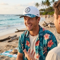 Casquette de baseball de haute qualité à deux tons avec bord imprimé, personnalisable avec logo, idéale pour les vacances d'été et les activités de plein air, OEM