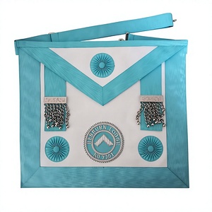 Badge en cuir de mouton Craft Master Mason, brodé de strass, fermeture magnétique, écologique, personnalisé, hygiénique, classique - Product Image 1