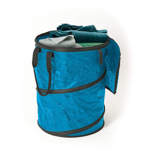 Juguete plegable respetuoso con el medio ambiente Cubo de basura emergente para exteriores con tapa Logotipo personalizado Negro Redondo 19*24 pulgadas (W X H) - Product Image 3