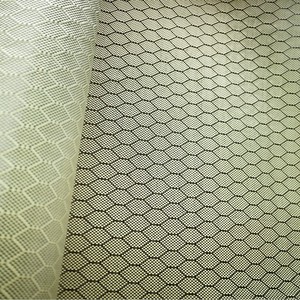 Tissu nid d'abeille hexagonal mélangé carbone aramide jaune 240 g/m² pour motos, parapluies d'extérieur, couvertures, accessoires pour sacs et chaussures - Product Image 4