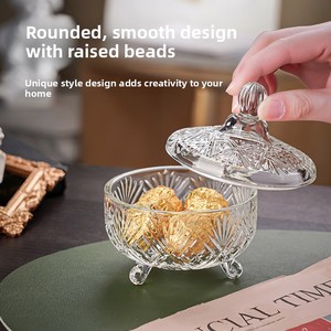 European Style China Glass Candy Jar Cup Storage Fruit Gift Decoration <strong>Sugar</strong> <strong>Flower</strong> Tea Spice Return Unisex - Product Image 5