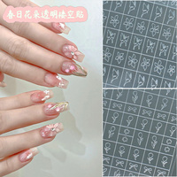 TSZS 2026 Nouvelle Arrivée Pochoirs pour Aérographe Ongles Motifs Rose Tulipe Fleurs Printanières Autocollants Creux pour Ongles Conseils de Manucure Aérographe