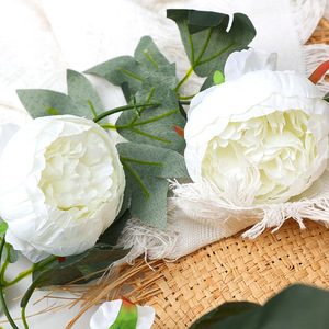 8 <b>Head</b> European <b>Style</b> Peony Vine 100cm 200cm Wedding Decoration Plastic Silk Flowers High Simulation Reusable - Product Image 4