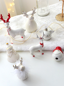 Nuevos diseños Tabletop Decoraciones navideñas Interior Vintage Cerámica Navidad Santa <span class=keywords><strong>Claus</strong></span> Figuras - Product Image 3