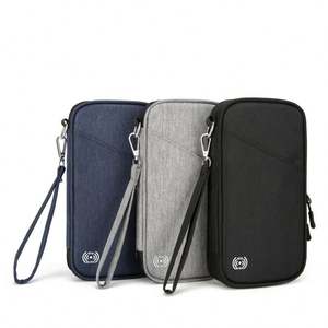 Portefeuille multifonctionnel antivol tendance, organiseur de documents portable en tissu Oxford, blocage des cartes de crédit et passeport - Product Image 6