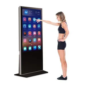 Free Standing Network Touch Screen Lcd Digital Signs Advertising Player Marketing Equipment Totem Display