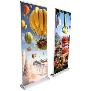 Manufacture Double sides printed roll up banner stand display poster banner display Outdoor Exhibition Portable Moving Display